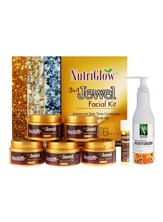3-In-1 Jewel Facial Kit With Skin Whitening Moisturizer