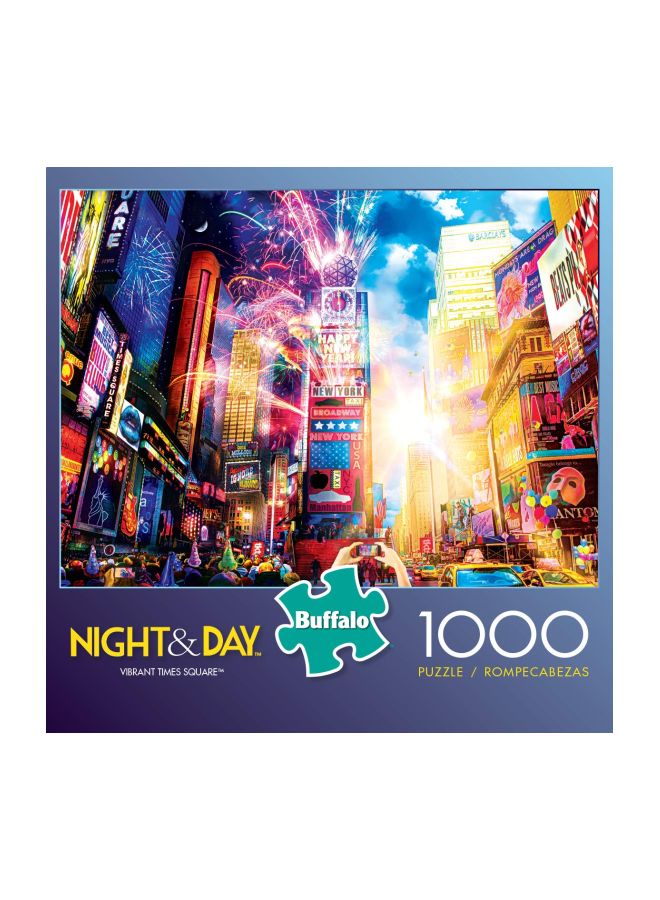 1000-Piece Day To Night Vibrant Times Square Jigsaw Puzzle Set 11845