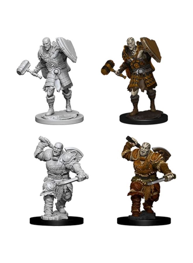 Pack Of 2 Dungeon And Dragons Nolzur's Marvelous Male Goliath Fighter Miniatures WZK73541