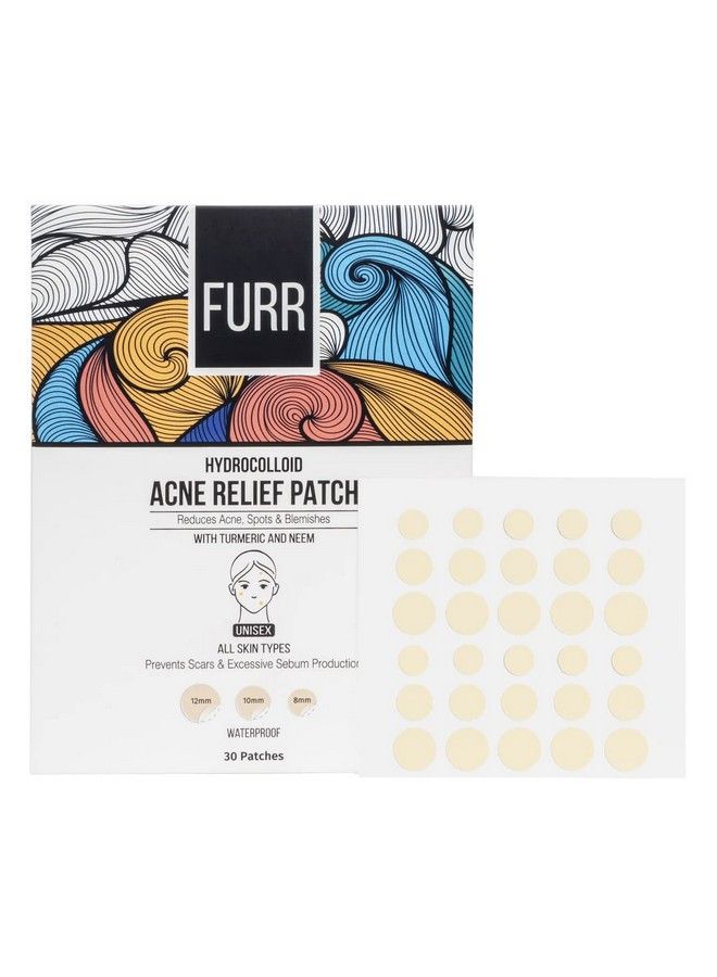 By Pee Safe Hydrocolloid Acne Relief Patches ; Reduces Acne Spots And Blemishes ; 30 Patches Peach