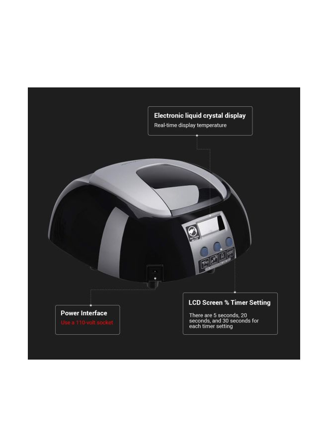 Professional LED Nail Dryer Black/Silver/Grey