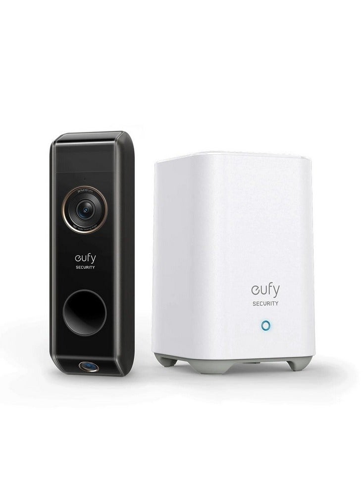 Eufy E8213G11 2K Battery-Powered Video Doorbell - Black/White