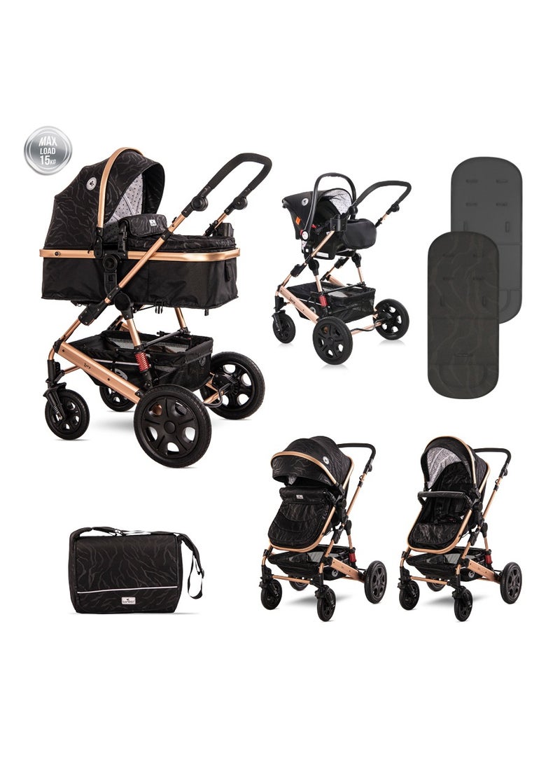 Baby Stroller Lora Set Luxe Black