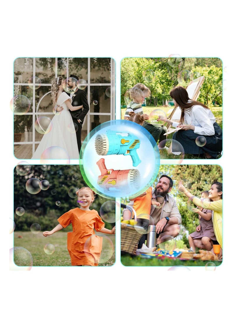 Bubble Machine 69 Hole with Lights ，Electric Automatic Maker, Blower for Adults Kids Birthday Party Wedding Outdoors Summer Toy Backyard Camping Gift