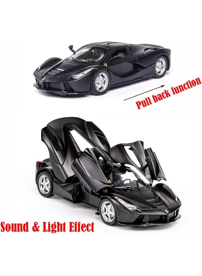 1/32 Alloy Collectible Race Car Model Toy, Diecast Zinc Alloy Pull Back Collectible Toy Car, Sound and Light Pull Back Model Car for Kids Boy Girl Gift