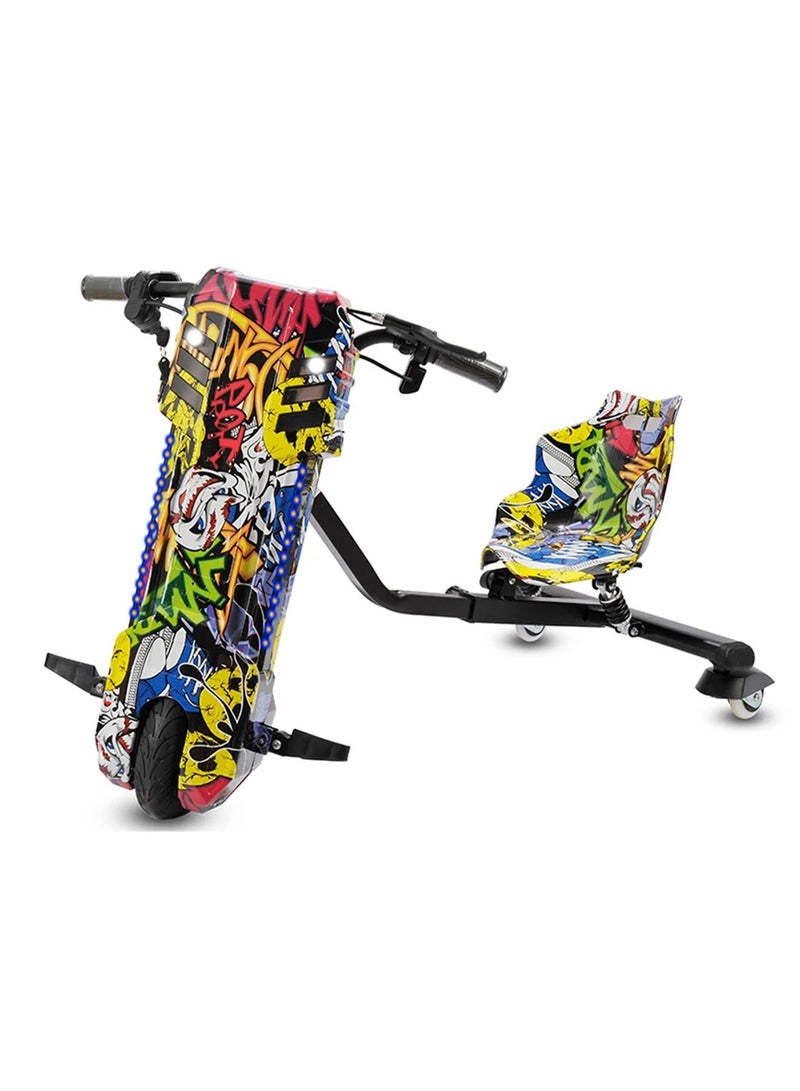 Electric drifting Scooter 3 Wheel Ride On Toy high power bike for kids with Key and Lights 36V