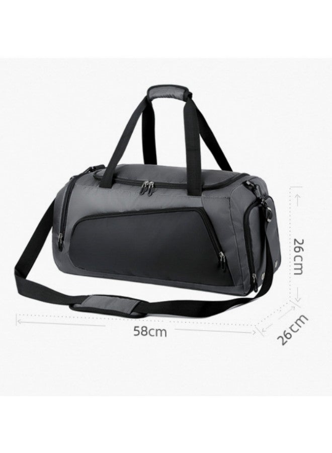 Men's Large-capacity Travel Bag Shoulder Bag Dry and Wet Separation Fitness Bag Independent Shoe Compartment Water-repellent Sports Bag