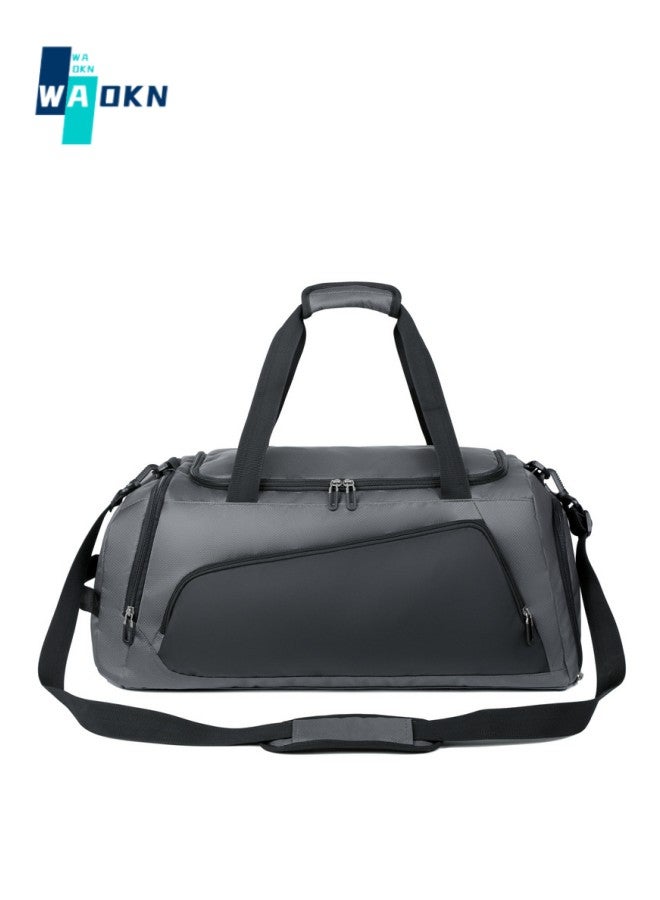 Men's Large-capacity Travel Bag Shoulder Bag Dry and Wet Separation Fitness Bag Independent Shoe Compartment Water-repellent Sports Bag