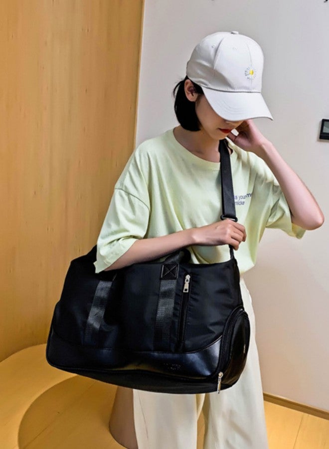 Unisex Sports and Fitness Yoga Bag Dry and Wet Separation Contrast Color Shoulder Bag Short-distance Portable Travel Bag