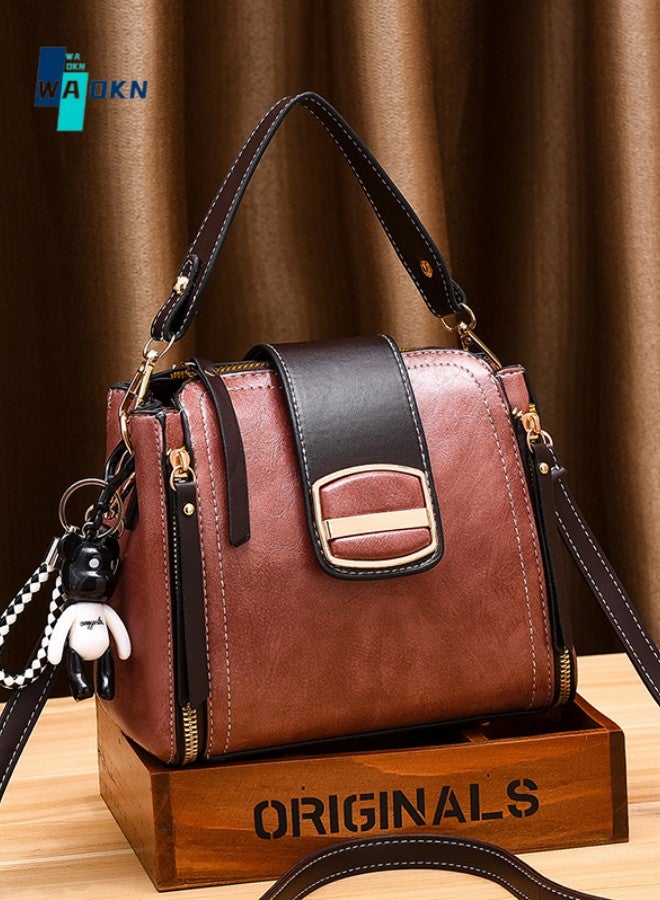 Women's Fashion and Versatile Shoulder Bag, Ladies Large Capacity Bucket Bag Handbag Tote Bags Clutch Bag, PU Leather Crossbody Bags Sling Bag Side Bag Carry Bag for Teenagers