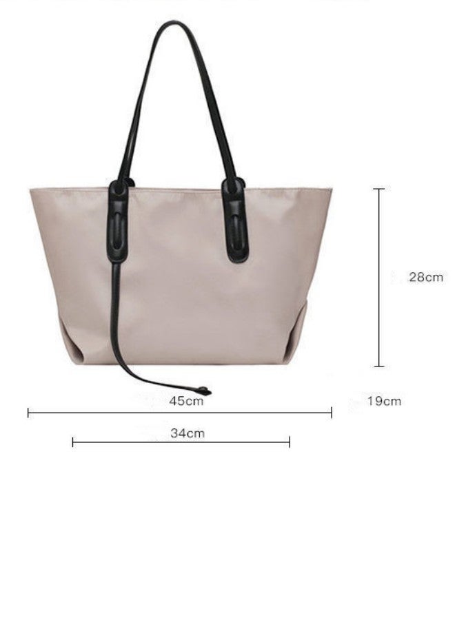 Women's Vintage Large Capacity Tote Bag, Ladies Oxford Cloth Shoulder Bag Handbag Clutch Bag, Girls Daily Commute Shopping Bag Side Bag Carry Bag