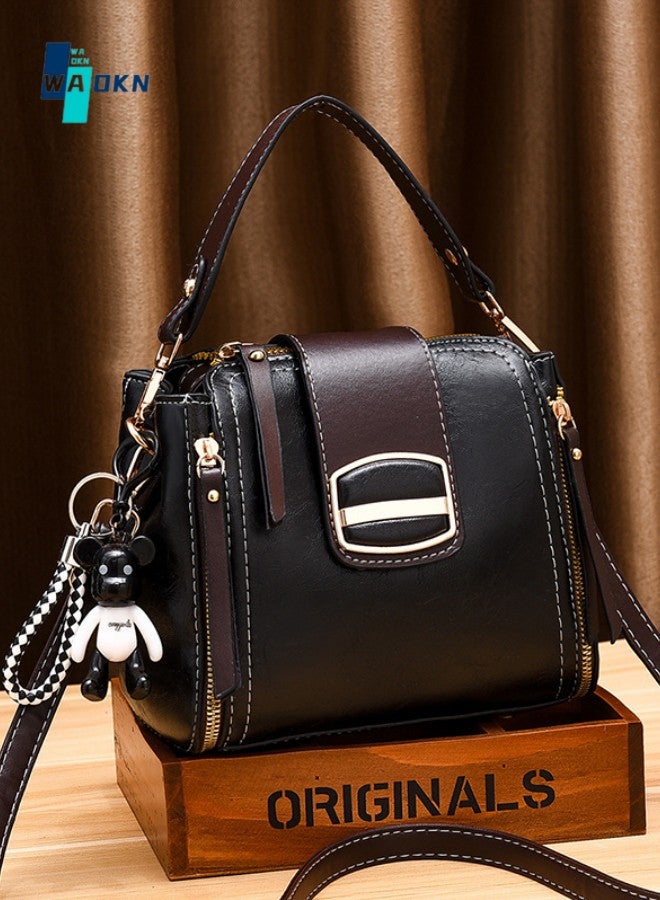 Women's Fashion and Versatile Shoulder Bag, Ladies Large Capacity Bucket Bag Handbag Tote Bags Clutch Bag, PU Leather Crossbody Bags Sling Bag Side Bag Carry Bag for Teenagers