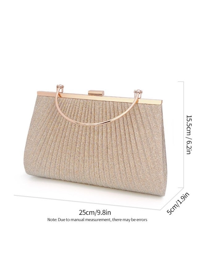 Women's New Fashion Large Capacity Clutch Bag, Chain Party Handbag Clutch for Ladies, Wedding Banquet Evening Dress Carry Bags Gift bag