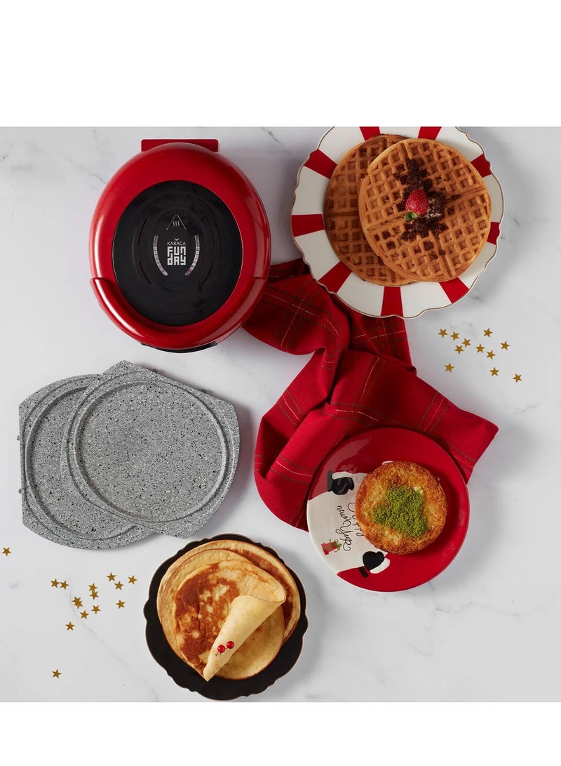 Karaca Funday Waffle Maker/red