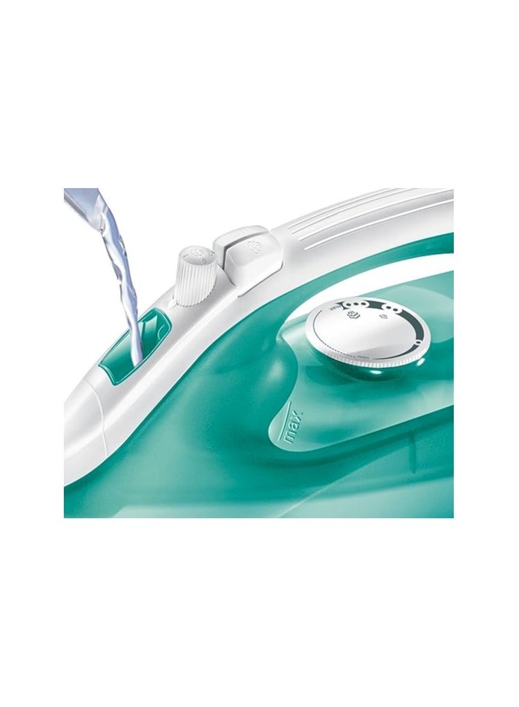 Steam Iron TDA2301GB With Spray Function - 2000W Easy To Store And Clean 0.22 L 2000 W TDA2301GB Green