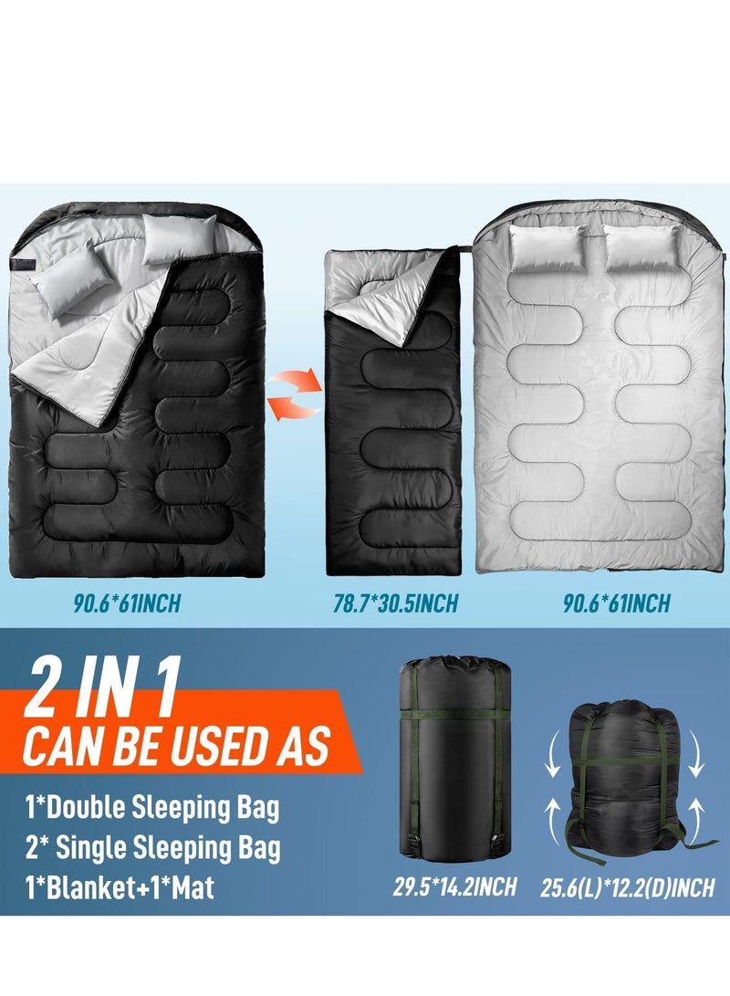 Sleeping Bag - Lightweight and Waterproof Camping Sleeping Bag for Adults and Kids with Compression Sack, Backpacking Sleeping Bag for Outdoor Camping, Hiking and Traveling