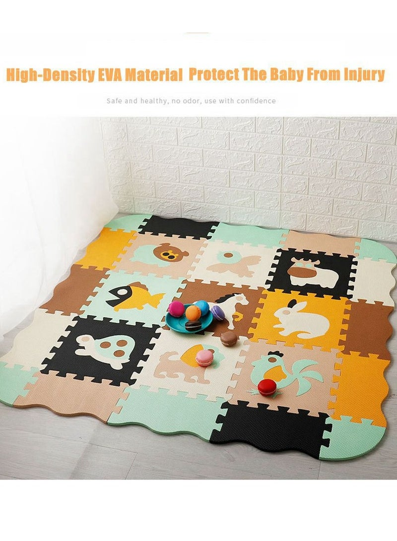 COOLBABY Fun Little Toys Baby Play Mat With Playpen Baby Play Mat EVA Foam Puzzle Mat Set Of 25 Waterproof Baby Crawl Mats For Home Playroom Perfect Toddler Playroom Crawl Play Mat