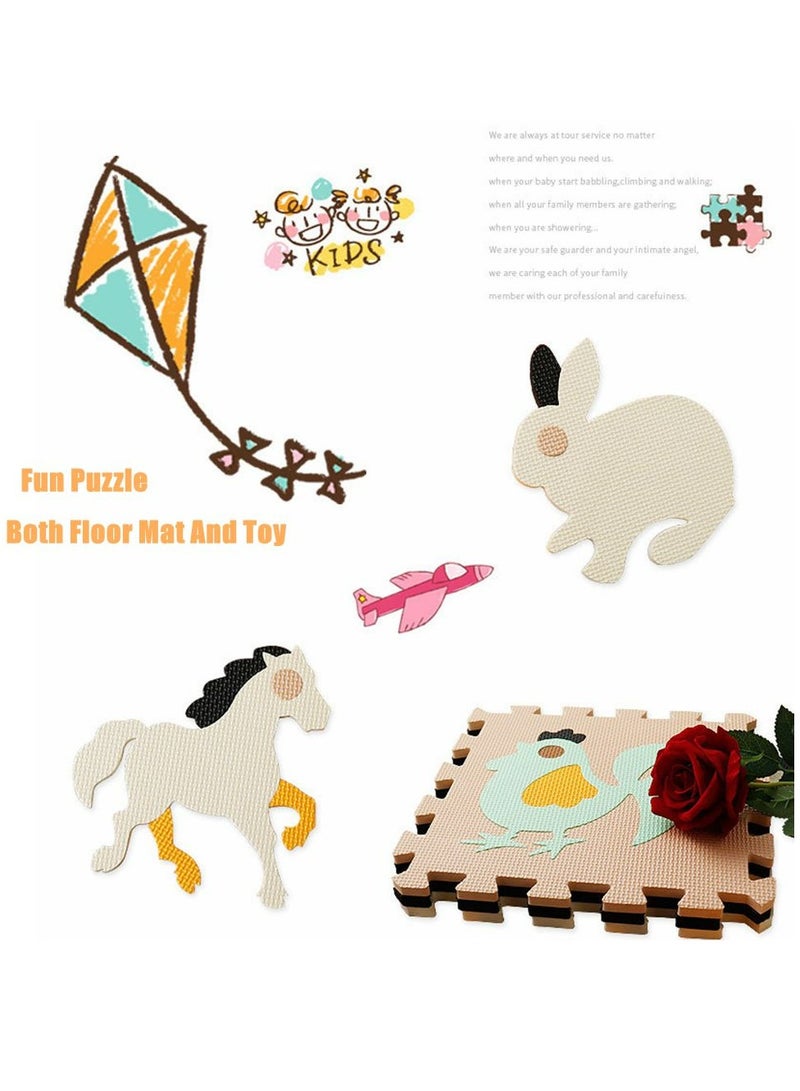 COOLBABY Fun Little Toys Baby Play Mat With Playpen Baby Play Mat EVA Foam Puzzle Mat Set Of 25 Waterproof Baby Crawl Mats For Home Playroom Perfect Toddler Playroom Crawl Play Mat