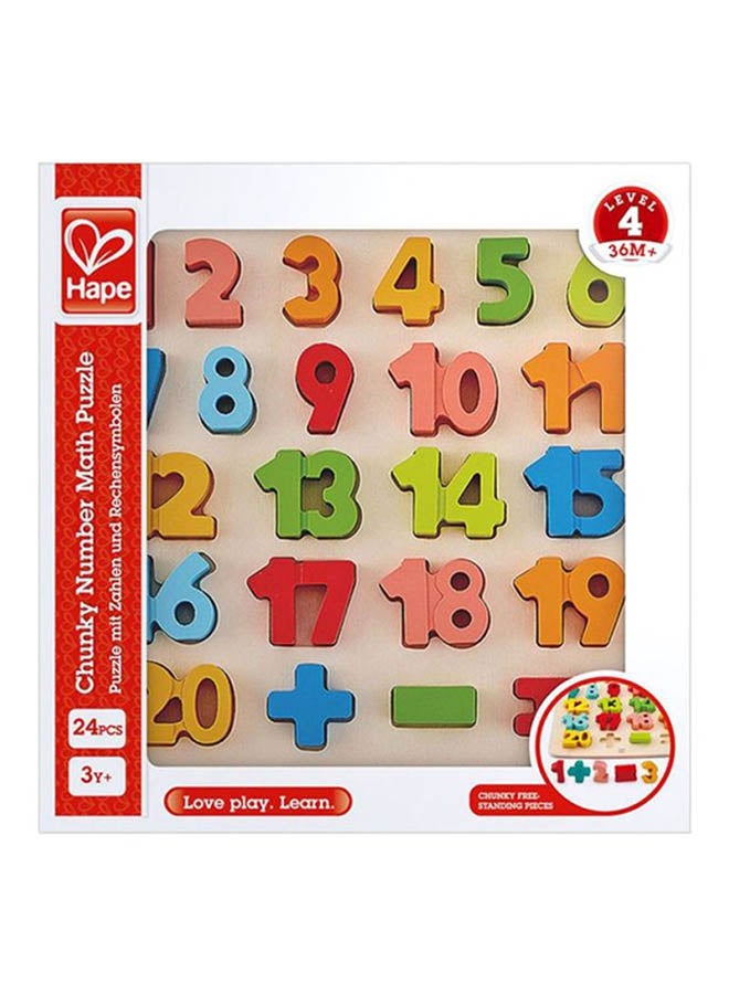 24-Piece Chunky Number Math Puzzle