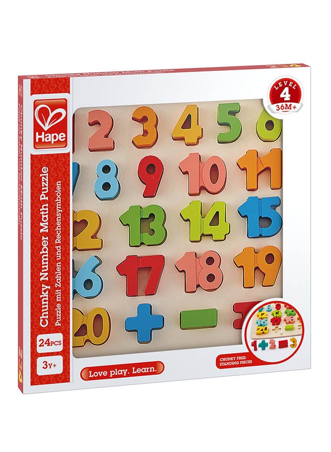24-Piece Chunky Number Math Puzzle