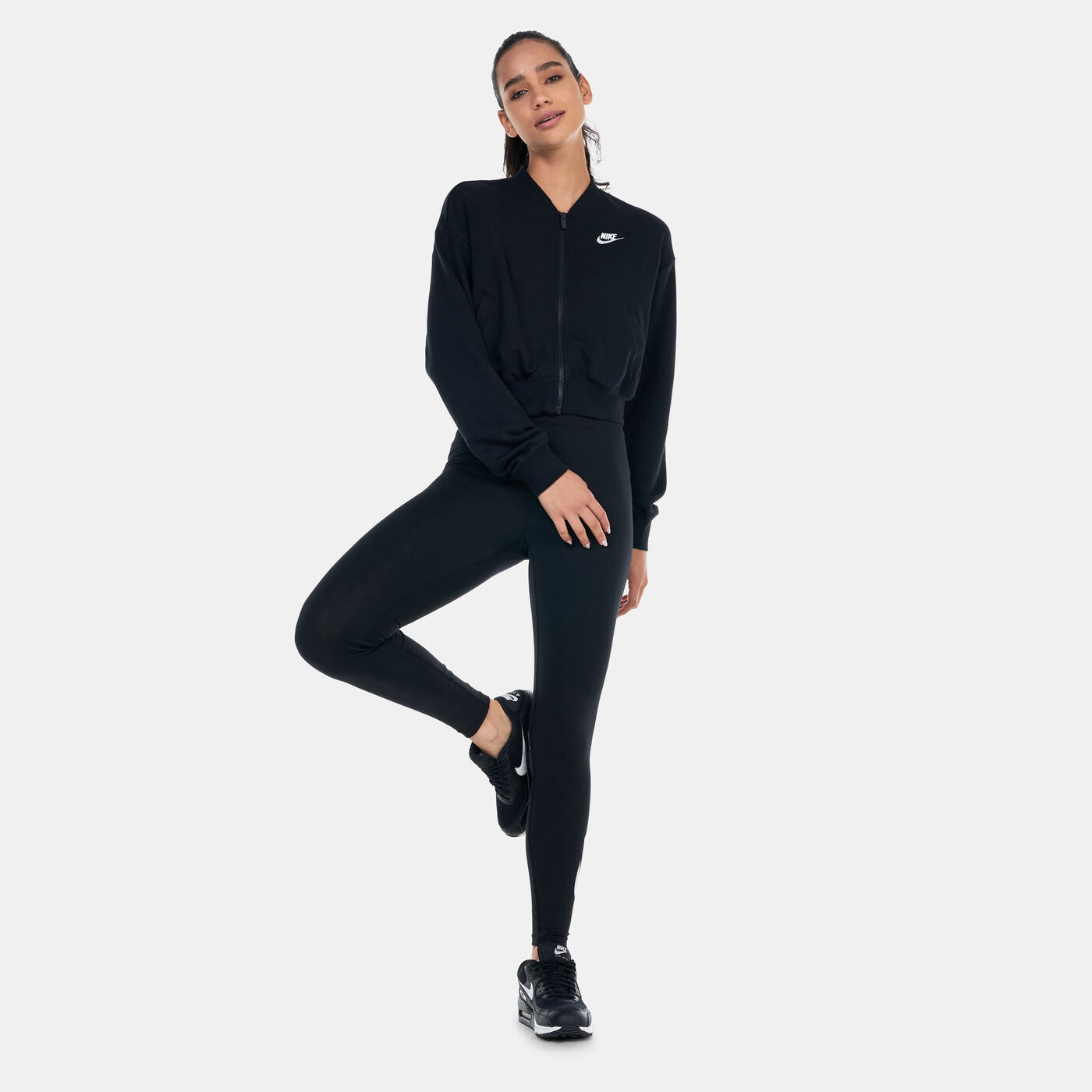 Women's Sportswear Club Fleece Cropped Full-Zip Jacket