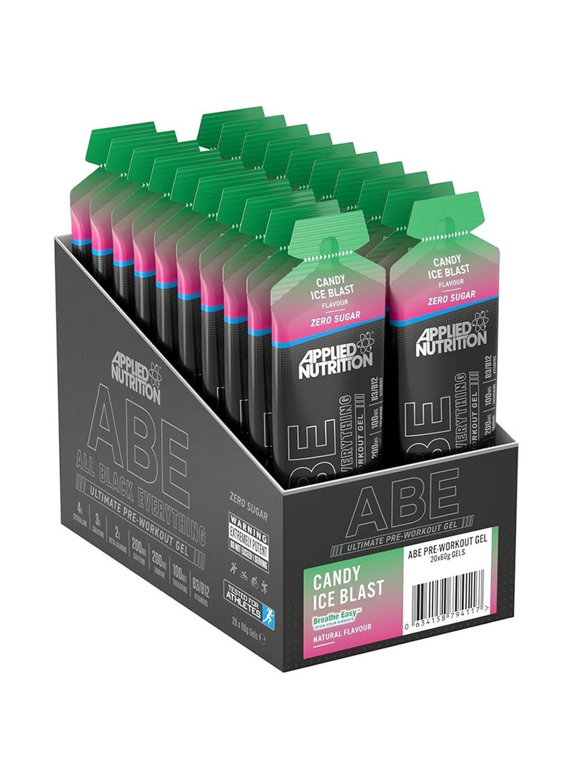 Ultimate Pre-Workout Gel 60G Candy Ice Blast Pack Of 20