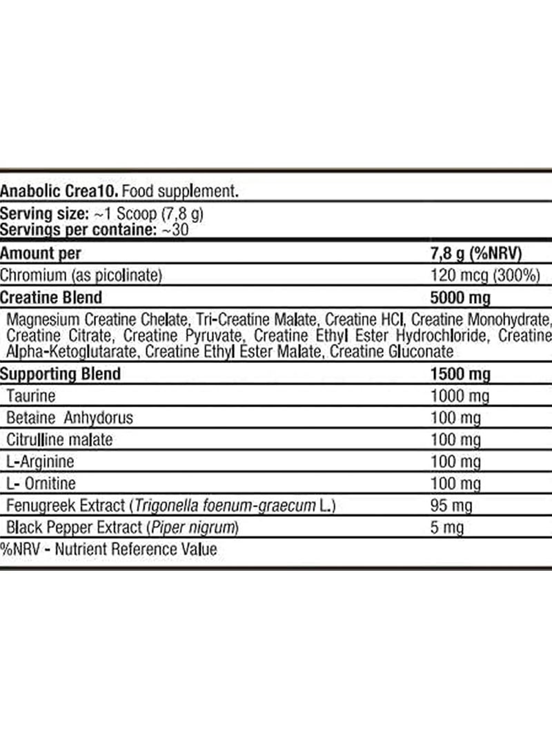 Kevin Levrone Anabolic CREA10, Exotic Flavour, 234g, 30 Serving