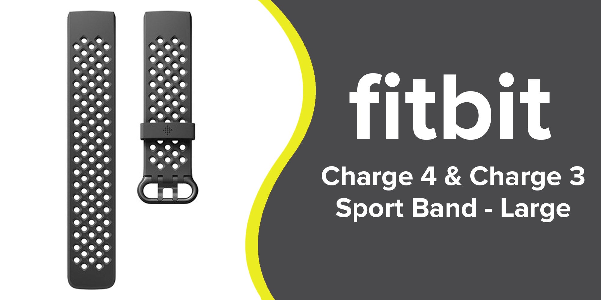 Sport Band For Fitbit Charge 3/4 Large Black