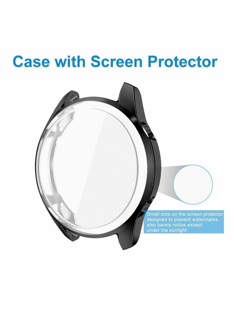Compatible for Huawei Watch GT 2 46mm Screen Protector Case 1PCS Soft TPU Scratch Resist Full Cover Proof Protective Bumper Shell