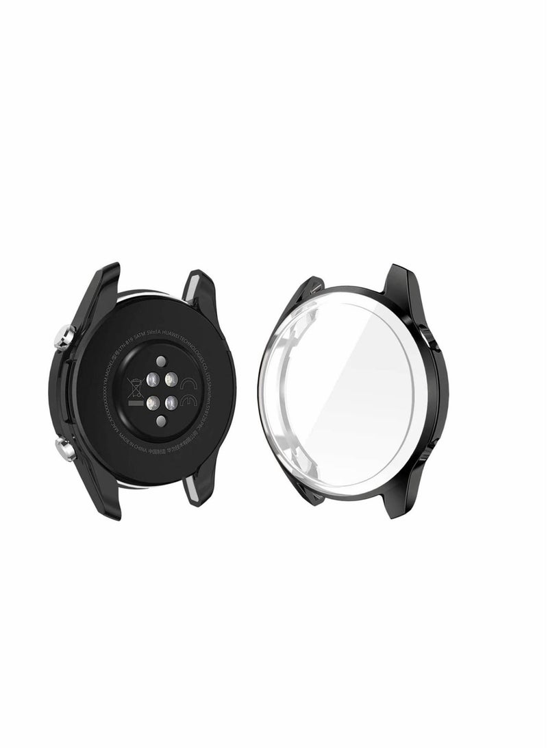 Compatible for Huawei Watch GT 2 46mm Screen Protector Case 1PCS Soft TPU Scratch Resist Full Cover Proof Protective Bumper Shell