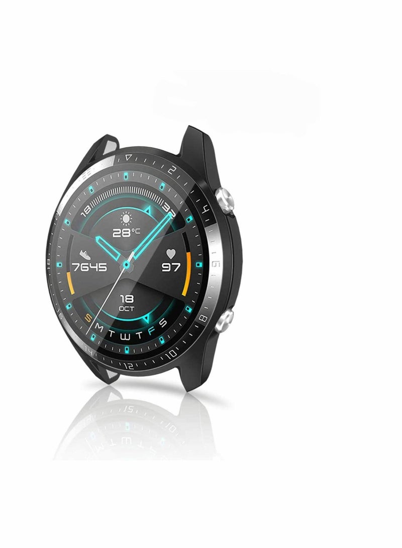 Compatible for Huawei Watch GT 2 46mm Screen Protector Case 1PCS Soft TPU Scratch Resist Full Cover Proof Protective Bumper Shell