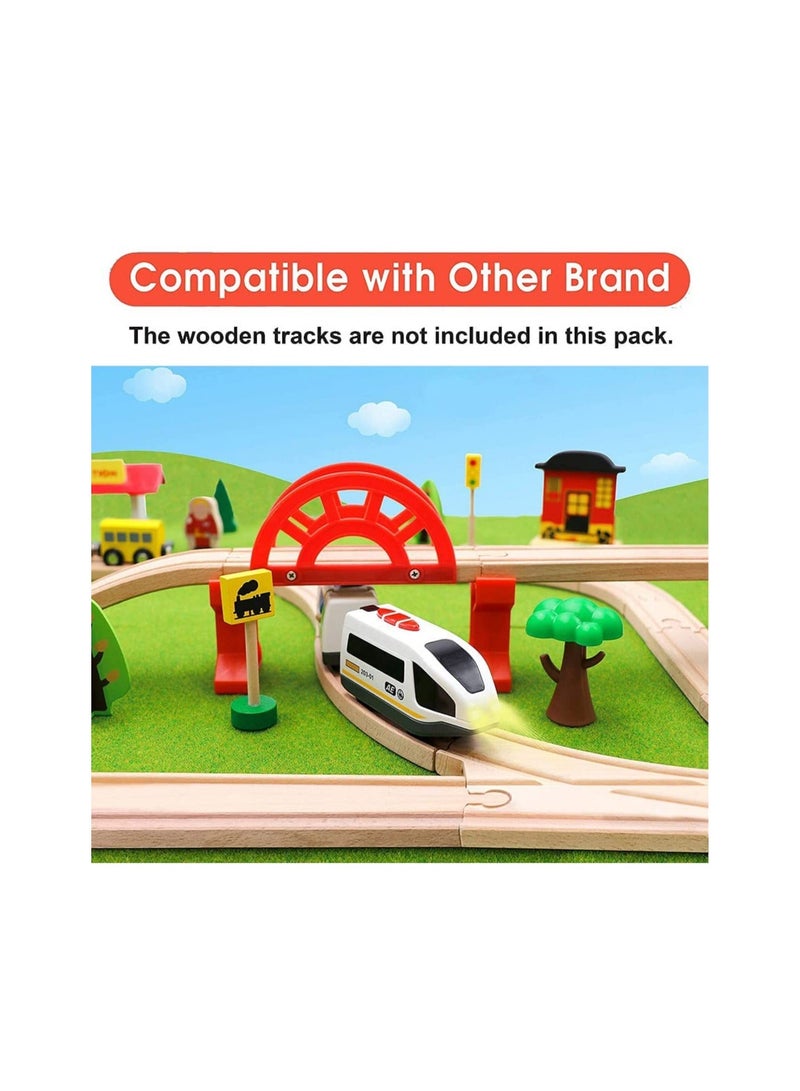 Battery Operated Locomotive Train, (Magnetic Connection), Powerful Motor High Speed Compatible with Brio, Thomas, Chuggington, Toy Car for Toddlers, Inspire Children's Creativity
