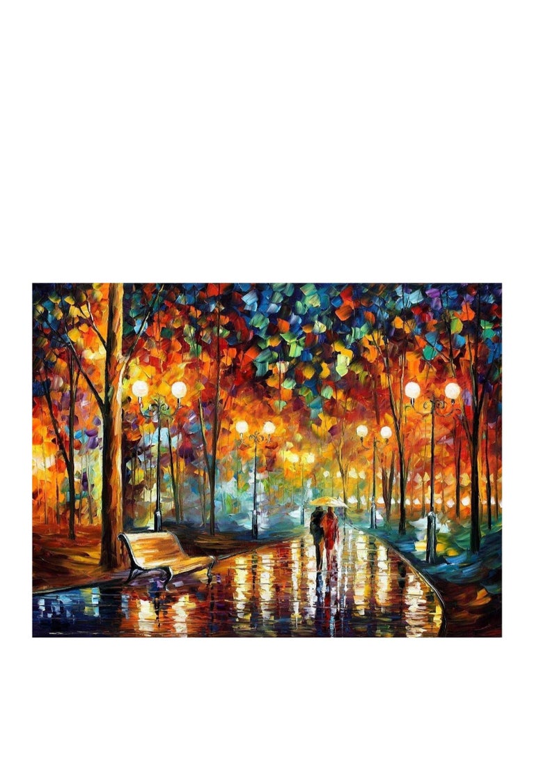 1000-Piece Walking In Rain Paper Jigsaw Puzzle Set