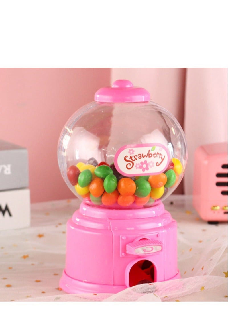 Candy Vending Machine Portable Children Plastic Mini Gumballs Dispenser Kids Kindergarten Gift Vintage Style Sweet Bubblegum Fun Toy for 3 age