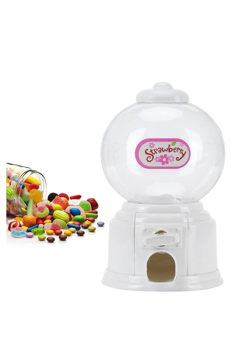 Candy Vending Machine, Portable Children Machine Plastic Mini Gumballs Dispenser Kids Kindergarten Gift Vintage Style Sweet Bubblegum Fun Toy for 3 age