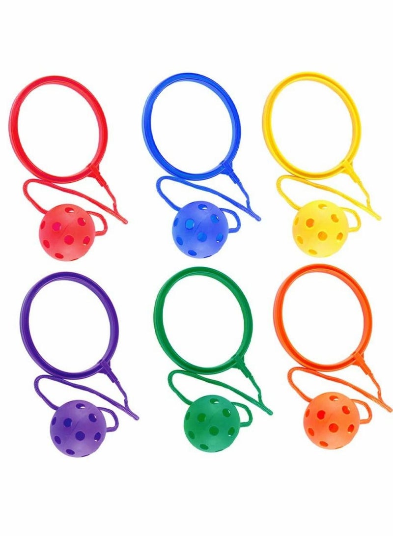 Swingball Set 6pcs Sports Swing Ball Kids Skip Ankle Jumping Ring Children It Fitness for Boys Girls Favors Party Activities Game Supplies