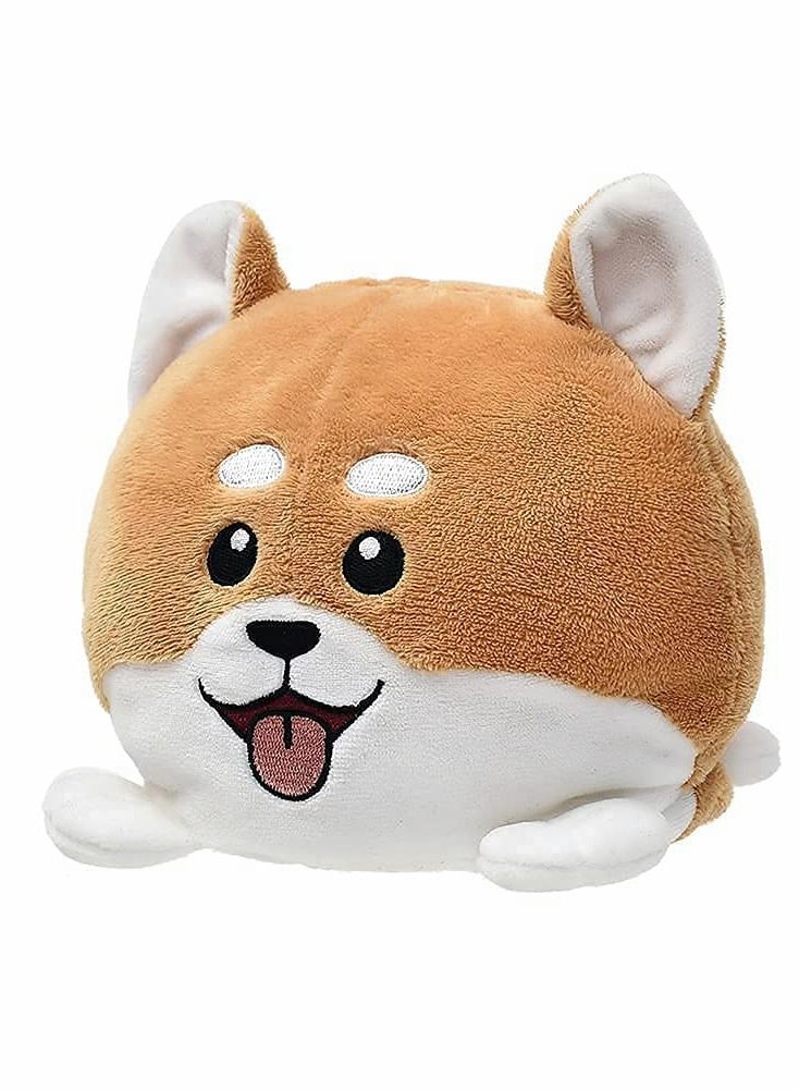 Reversible Dog 6 inch Plushie Girls Toys Stuffed Animal Mood Plush Bear Double-Sided Flip Help You Express Your Emotions Cute Children's Day Gift,