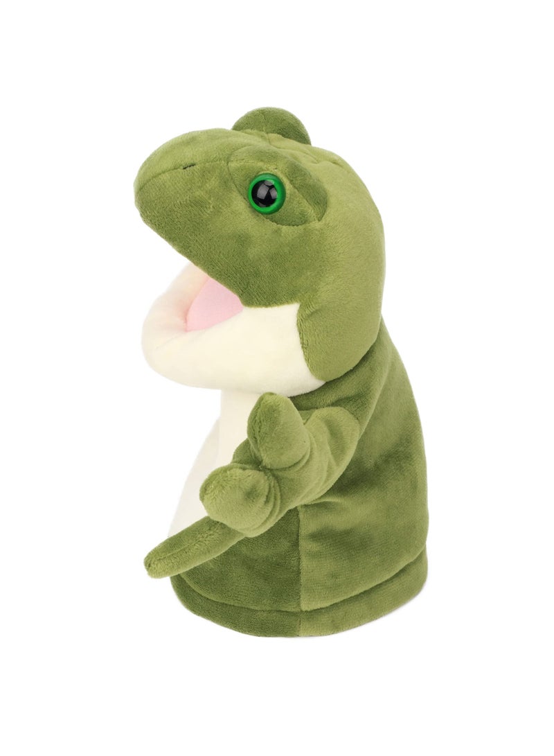 Hand Puppets Plush Toys, Frog Open Mouth Animal Toys Movable Stuffed Toy for Creative Birthday Gift Kids (10'')