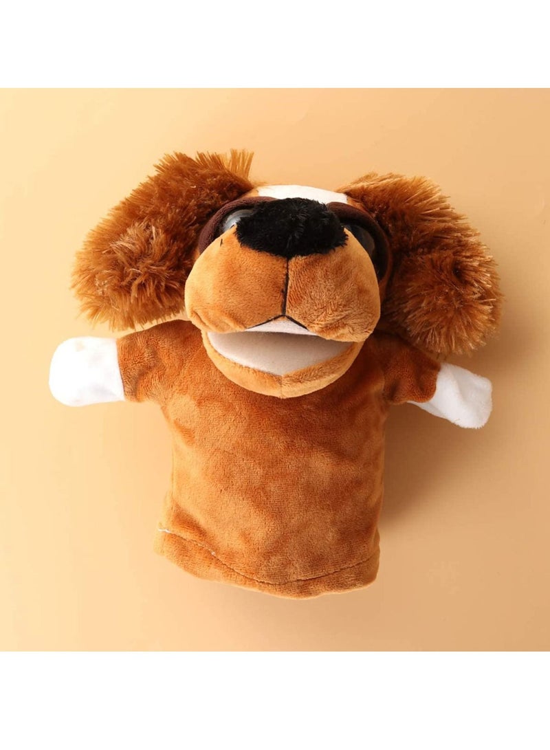 Puppy Hand Puppet Plush Dog Toy Animals Figure Finger Doll Parent- child Interactive Gift for Storytelling Teaching Preschool Role- Play - Imaginative