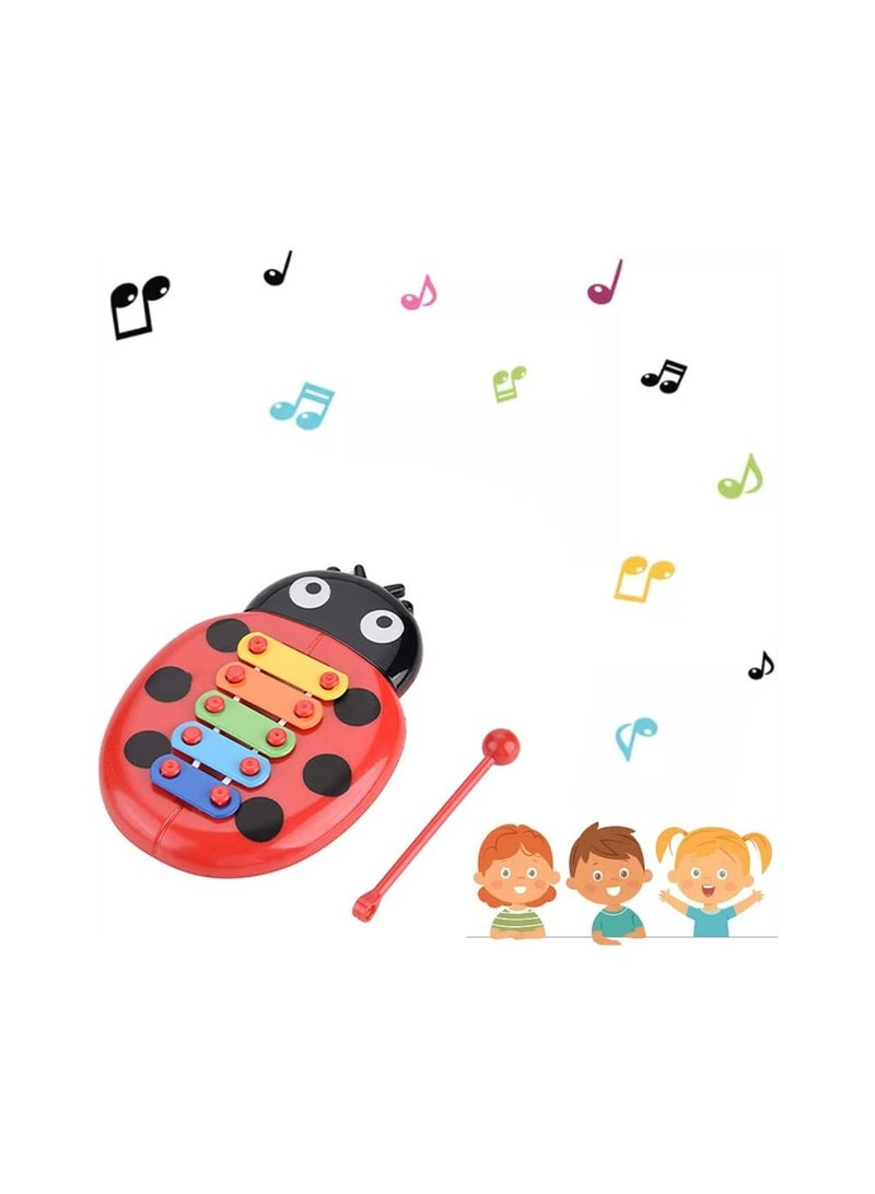 Ladybug Xylophone Musical Instruments for Toddlers Toddler Toys Kids Glockenspiel Instrument Childrens with Mallets Early Learning Educational