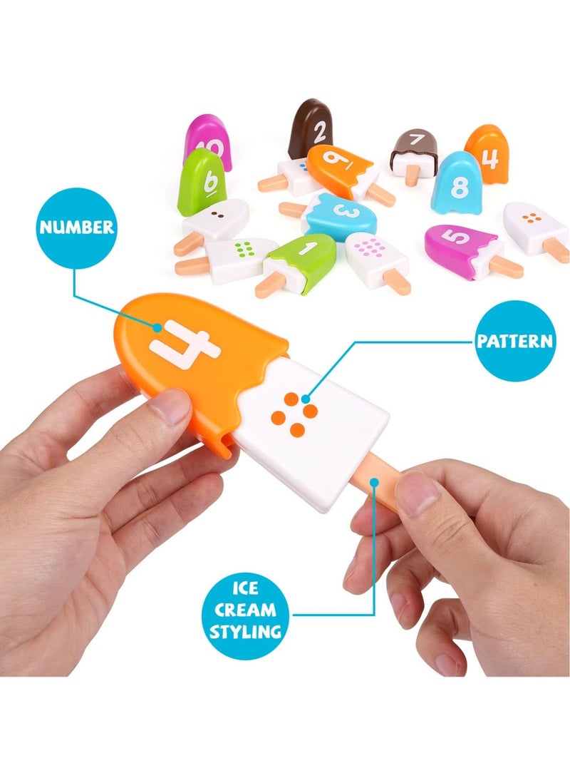 Counting Toys Number, Learning for Kids Ages 3-5 Preschool Math Cute Numbers Match Games Color Sorting- Fine Motor Montessori Kids(20 Pcs)