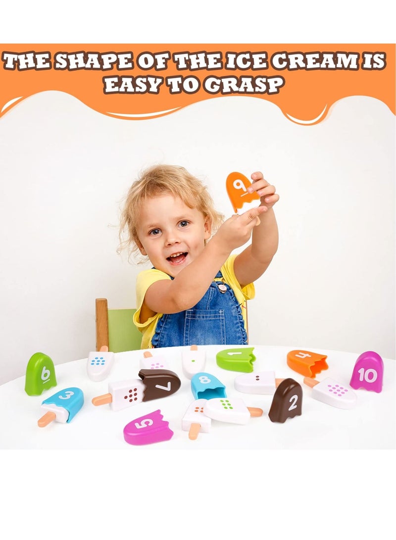 Counting Toys Number, Learning for Kids Ages 3-5 Preschool Math Cute Numbers Match Games Color Sorting- Fine Motor Montessori Kids(20 Pcs)