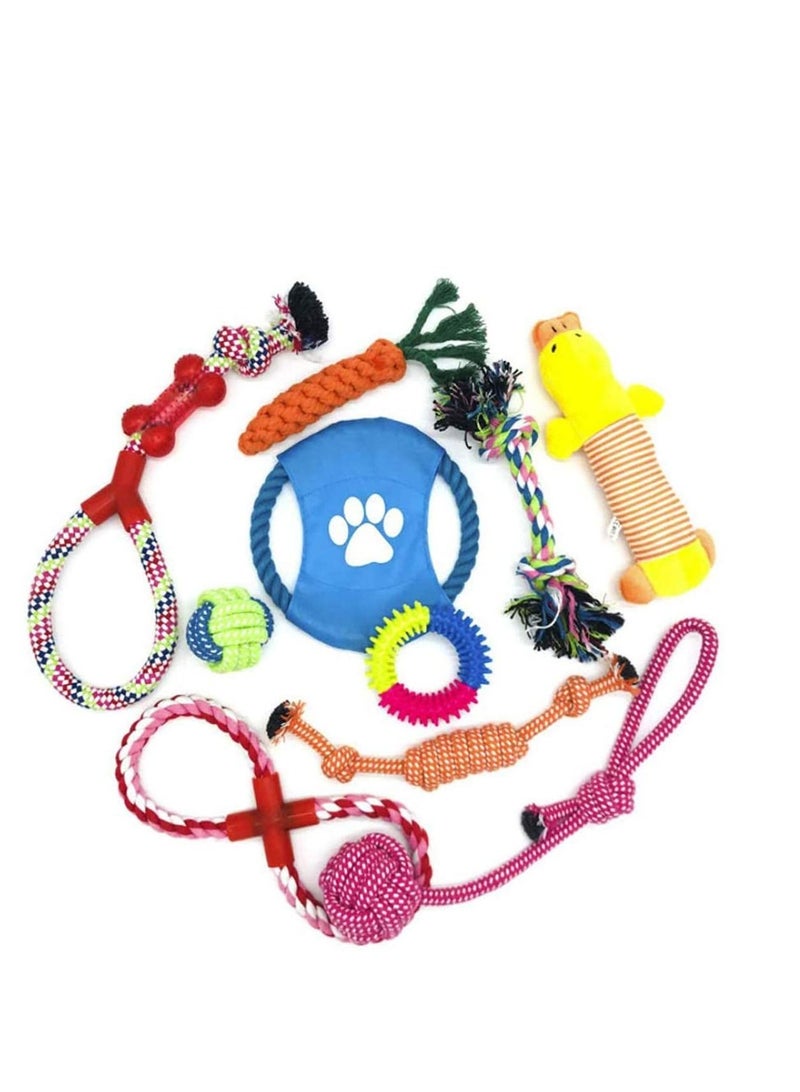 Puppy Dog Chew Toys Teething Training, Rope Avoiding Dogs Boredom Anxiety Natural Cotton for Small and Medium