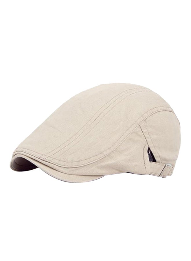 Classic Beret Cap Beige