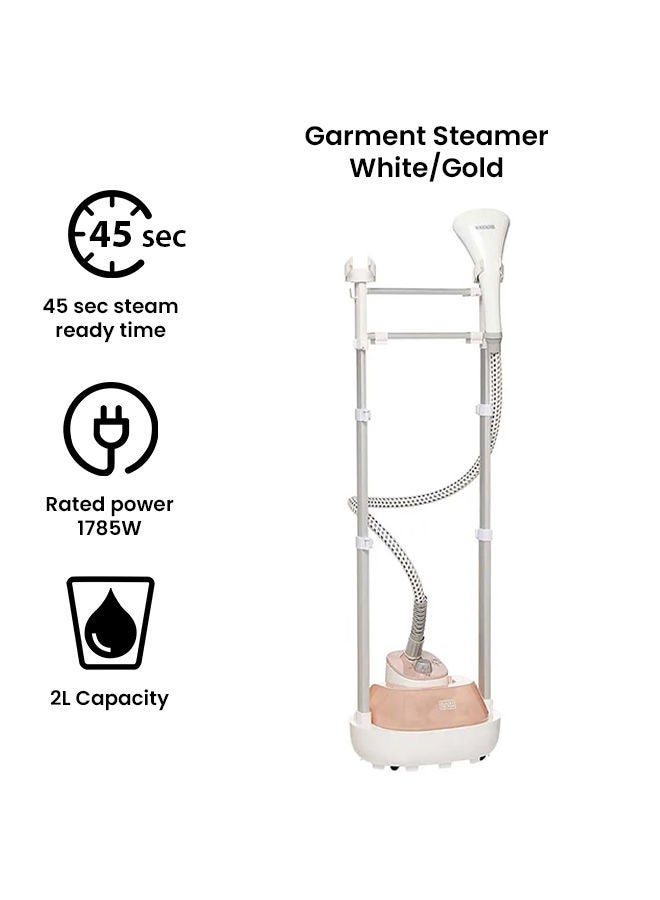Garment Steamer With 3 Stage And Double Pole 2 L 1785 W GSTM2050-B5 White/Gold