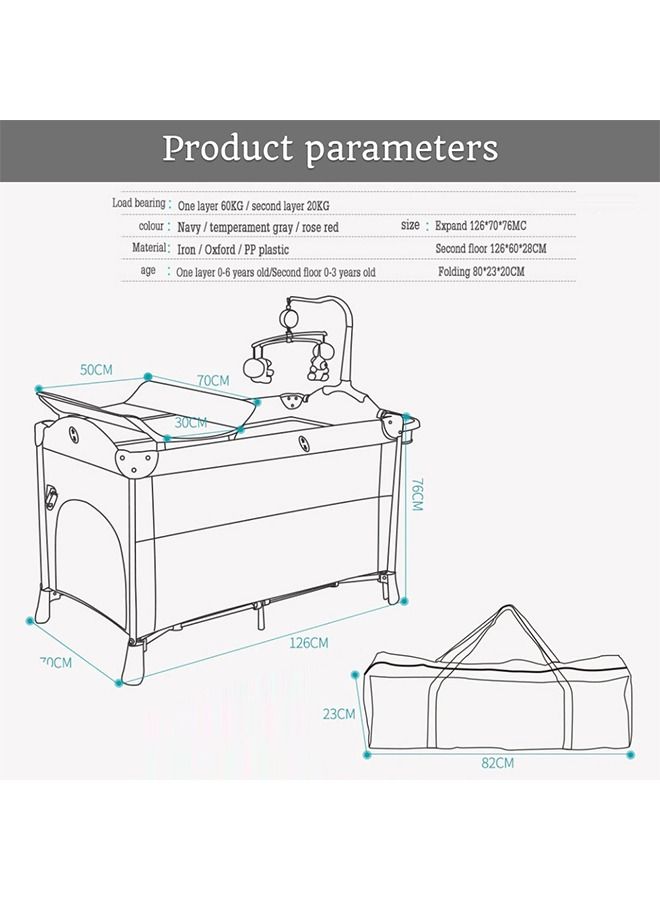 4 In 1 Baby Bedside Co - Sleeper Bassinet And Playpen With Rocker Black