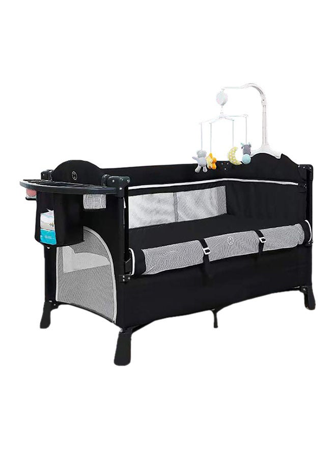 4 In 1 Baby Bedside Co - Sleeper Bassinet And Playpen Wt Rocker Black