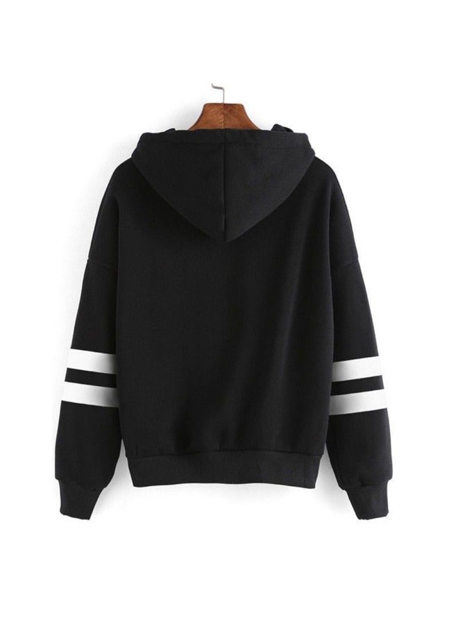 Unisex Hoodies Long-Sleeved Printed Tops Casual Sweatshirts Soft Sportswear Fashion Youth Pullovers with Drawstrings for Daily Wear