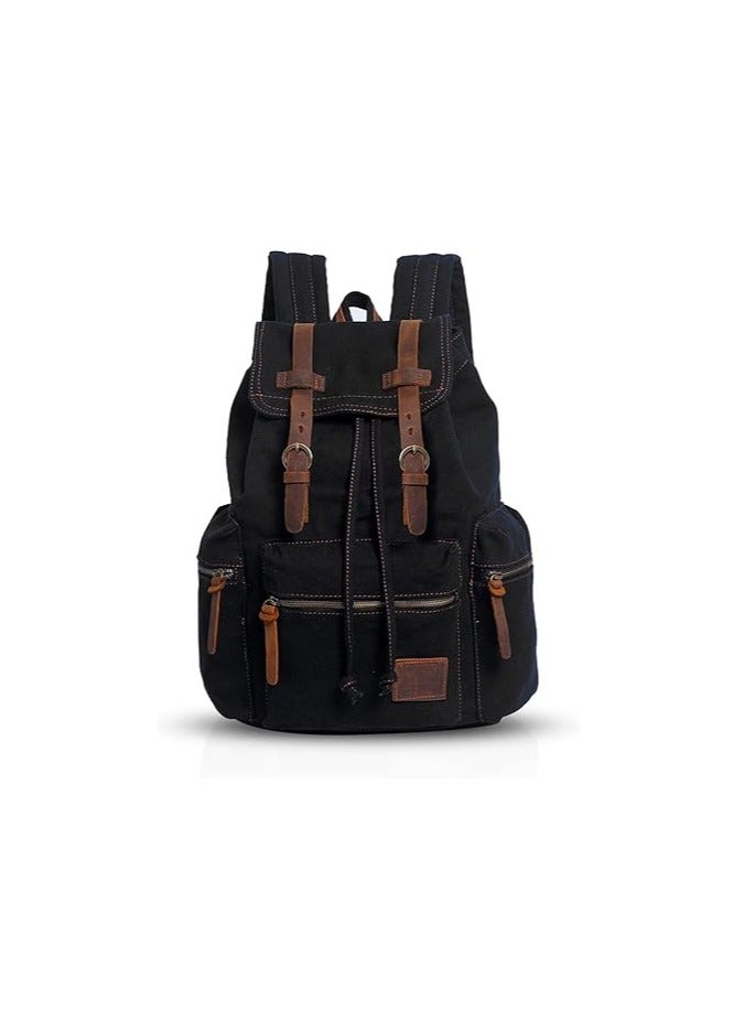 Backpack Hiking Daypacks Computers Laptop Rucksack Satchel Bookbag Mountaineering Multi-Function Vintage Canvas Bag Women and Men