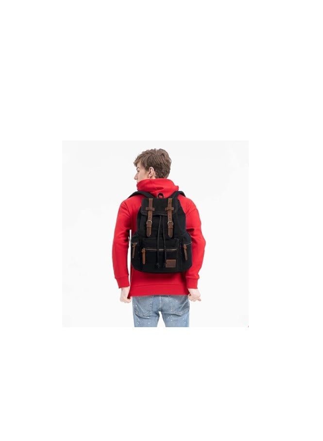 Backpack Hiking Daypacks Computers Laptop Rucksack Satchel Bookbag Mountaineering Multi-Function Vintage Canvas Bag Women and Men